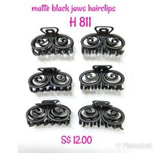 Matte black colour jaws hairclips H 811.