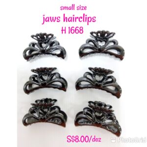 Small size black colour jaws hairclips H 1668.