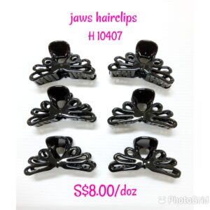 Small size black colour jaws hairclips H 10407.